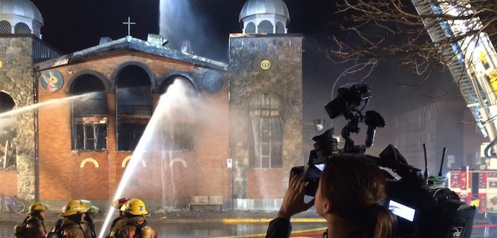 Fire at Koimisis Tis Theotokou Greek Orthodox Church in Park Extension